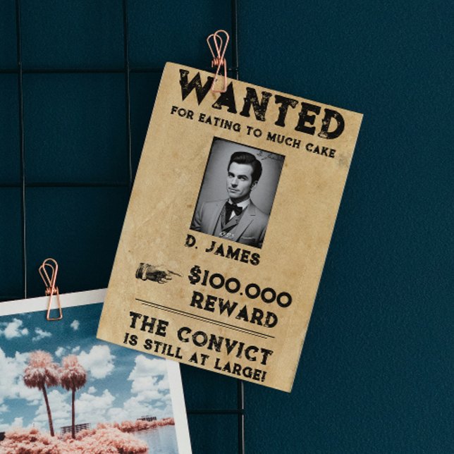Postal Vintage Fun Convicto Reward Wanted (Subido por el creador)