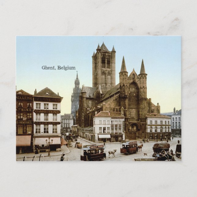 Postal Vintage - Gante, Bélgica (Anverso)