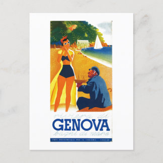 Postal Vintage Genova Turismo de Italia