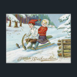 Postal Vintage German Merry Christmas Frohe Weinachten<br><div class="desc">¡Difundan algunos Navidades con esta vintage postal alemana Frohe Weinachten!</div>
