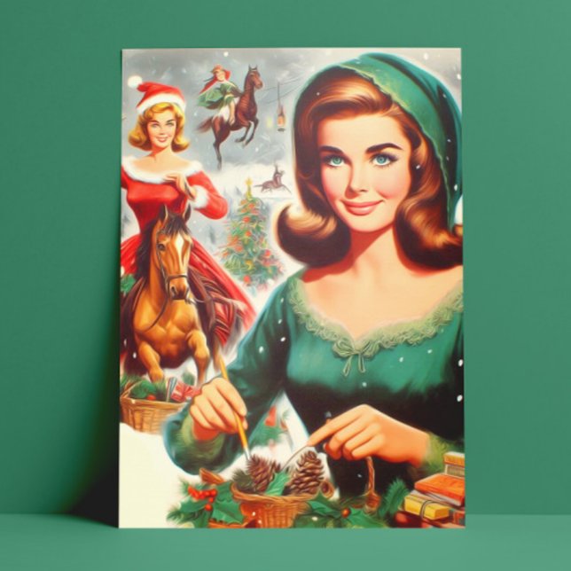 Postal Vintage Girls Christmas  (Subido por el creador)