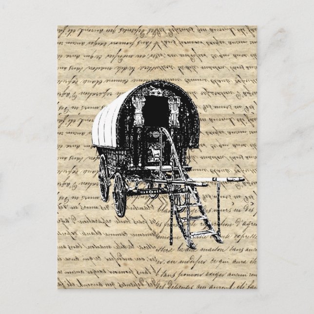 Postal Vintage gitano (Anverso)