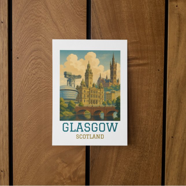 Postal Vintage Glasgow Escocia Viajes (Vintage Glasgow Scotland Travel Postcard)