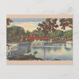 Postal Vintage Glass Bottom Bots Florida Post Card