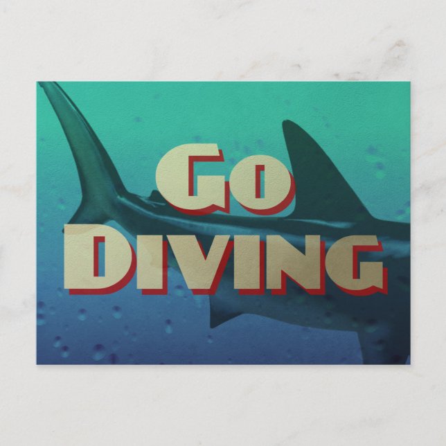 Postal Vintage Go Diving Scuba (Anverso)