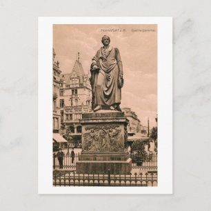 Postal Vintage Goethe Monument Frankfurt Alemania
