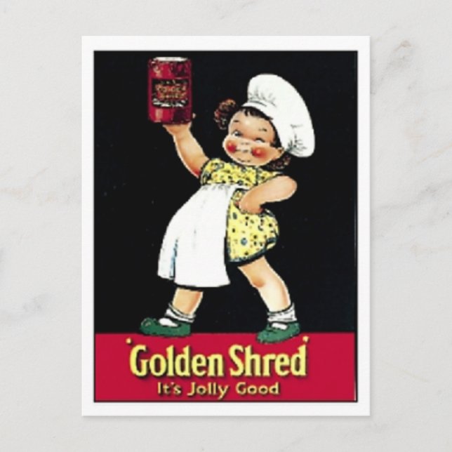 Postal Vintage Golden Shred - Es alegre (Anverso)