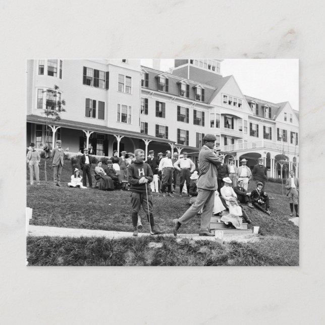 Postal Vintage Golf, años 1890 (Anverso)