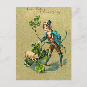 Postal Vintage Good Fortune on St. Patrick's Day