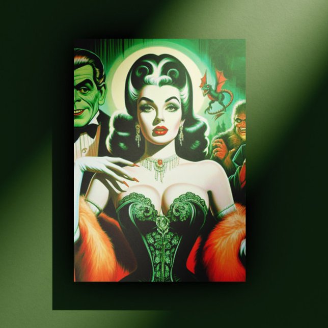 Postal Vintage Gótica Vampira (Subido por el creador)