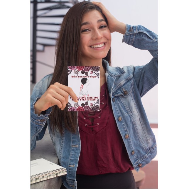 Postal Vintage graciosa artista de línea sarcástica (Subido por el creador)