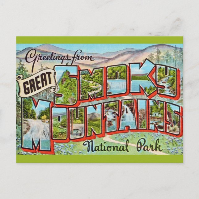 Postal Vintage Great Smoky Mountains Park (Anverso)