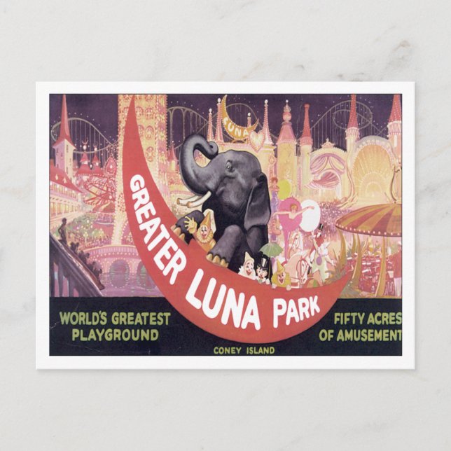 Postal Vintage Greater Luna Park (Anverso)