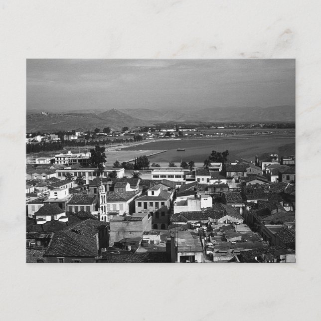 Postal Vintage Greece Nauplia Beach (Anverso)