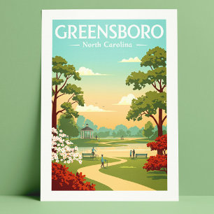 Postal Vintage Greensboro Carolina del Norte