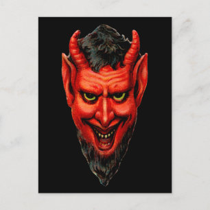 Postal Vintage Grinning Krampus