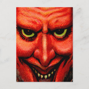 Postal Vintage Grinning Krampus