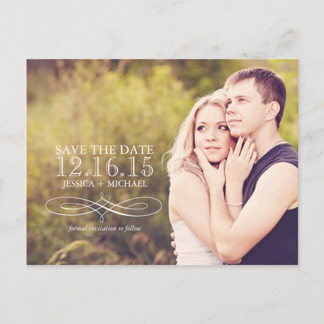 Postal Vintage Guardar el anuncio de fecha (Anverso)