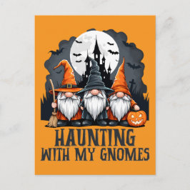 Postal Vintage Halloween atormentado Naranja de la bruja 