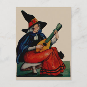 Postal Vintage Halloween Card