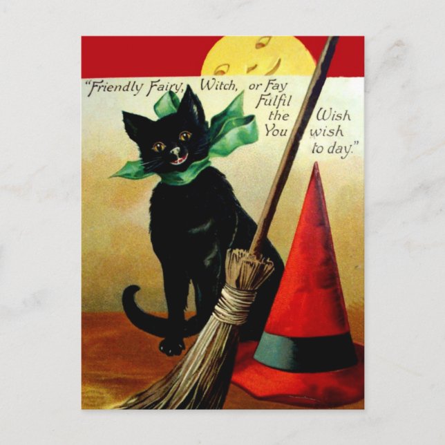 Postal Vintage Halloween Card (Anverso)