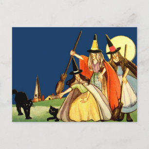 Postal Vintage Halloween Card