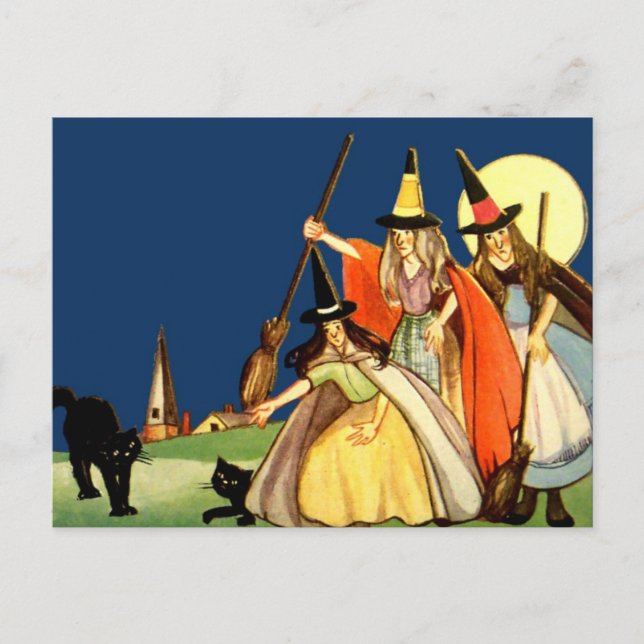 Postal Vintage Halloween Card (Anverso)