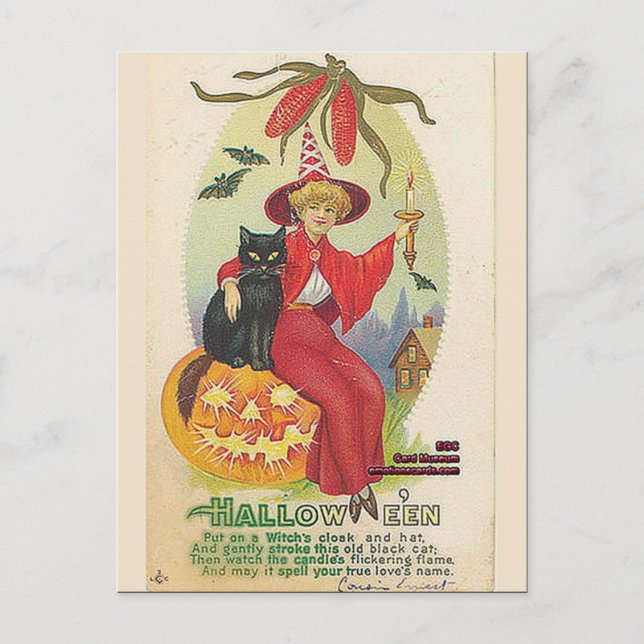 Postal Vintage Halloween del KRW (Anverso)