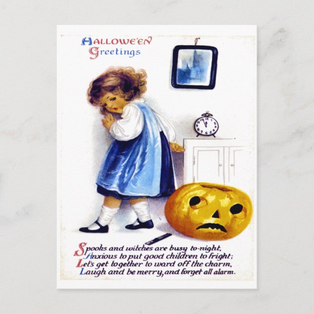 Postal Vintage Halloween Ephemera (Anverso)