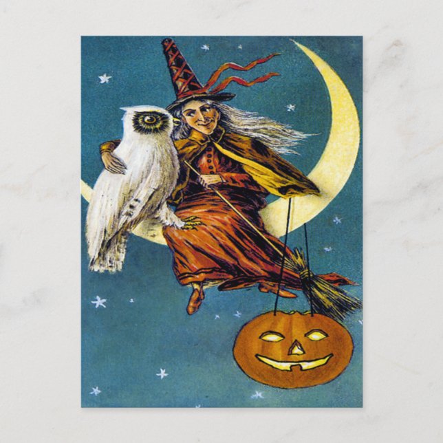 Postal Vintage Halloween Ephemera (Anverso)