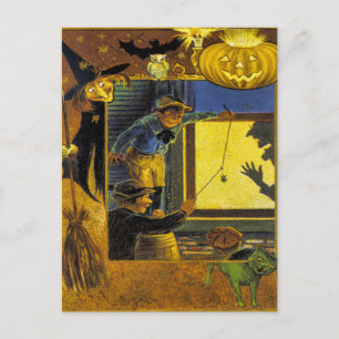Postal Vintage Halloween Ephemera