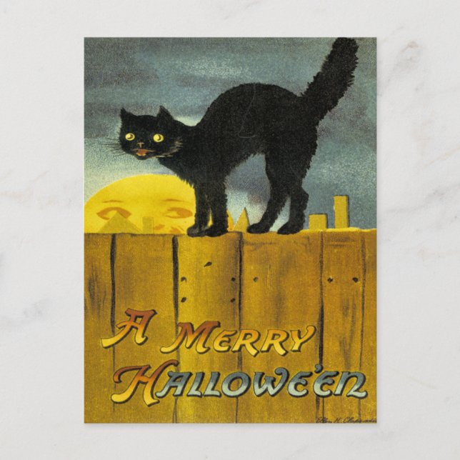Postal Vintage Halloween Ephemera (Anverso)
