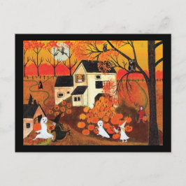 Postal Vintage Halloween Farmhouse