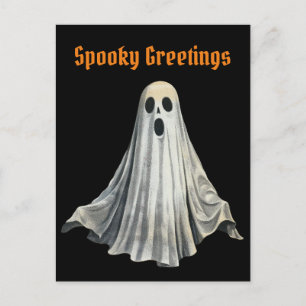 Postal Vintage Halloween Ghost Spookason