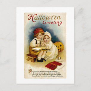 Postal Vintage Halloween Greet