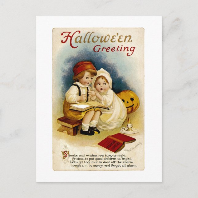 Postal Vintage Halloween Greet (Anverso)