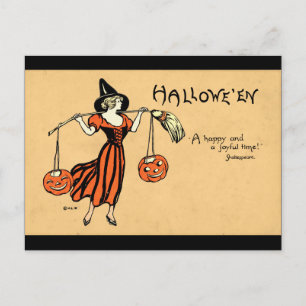Postal Vintage Halloween Greet