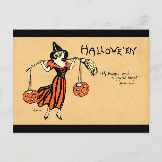 Postal Vintage Halloween Greet (Anverso)
