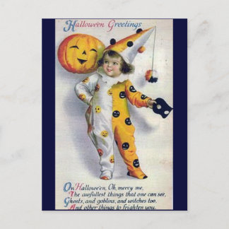 Postal Vintage Halloween Greetings