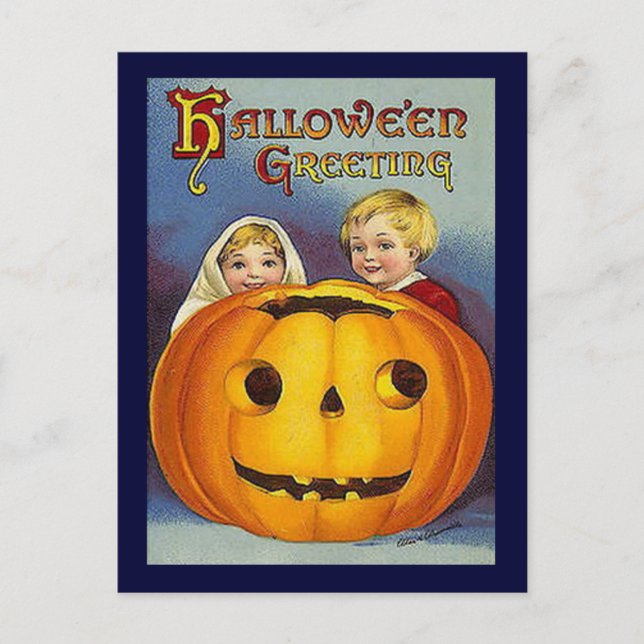 Postal Vintage Halloween Greetings (Anverso)