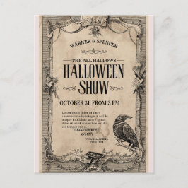Postal Vintage Halloween Invitation🎃🏴☠️