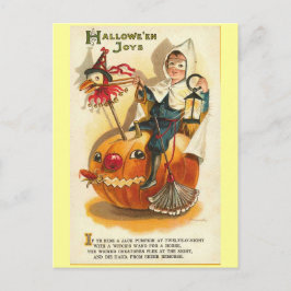 Postal Vintage Halloween Joys