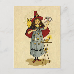 Postal Vintage Halloween Magic