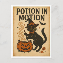 Postal Vintage Halloween Potion in Motion
