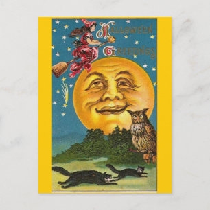 Postal Vintage - Halloween - Saludos de Halloween
