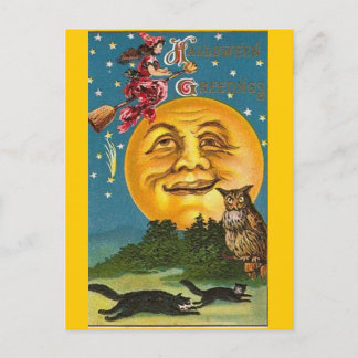 Postal Vintage - Halloween - Saludos de Halloween
