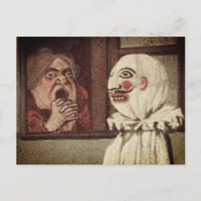 Postal Vintage Halloween Scare Card (Anverso)