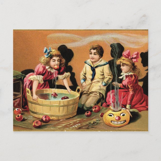 Postal Vintage Halloween Scene. (Anverso)