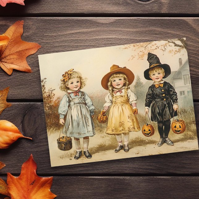 Postal Vintage Halloween Truco o trato  (Subido por el creador)