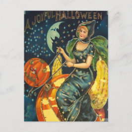 Postal Vintage Halloween Witch Poster
